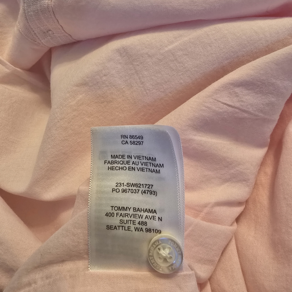 NWT Tommy Bahama Light Pink Linen Dress Size XL - Picture 11 of 12